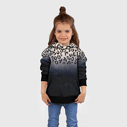 Толстовка-худи детская Животный принт, цвет: 3D-черный — фото 2