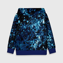 Толстовка-худи детская Абстракция жидкость, цвет: 3D-синий