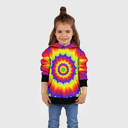 Толстовка-худи детская Tie-Dye, цвет: 3D-черный — фото 2