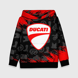 Толстовка-худи детская DUCATI 2, цвет: 3D-черный