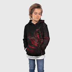 Толстовка-худи детская DIGITAL 3D, цвет: 3D-белый — фото 2