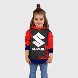 Толстовка-худи детская SUZUKI, цвет: 3D-синий — фото 2