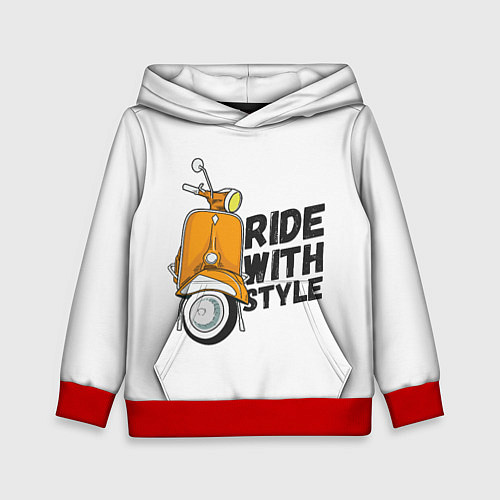 Детская толстовка RIDE WITH STYLE Z / 3D-Красный – фото 1