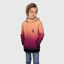 Толстовка-худи детская The Gradient Of Deer, цвет: 3D-черный — фото 2