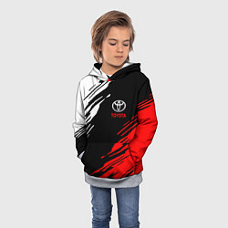 Толстовка-худи детская TOYOTA, цвет: 3D-меланж — фото 2