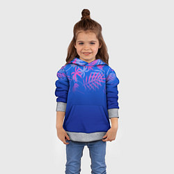 Толстовка-худи детская ТРОПИКИ, цвет: 3D-меланж — фото 2