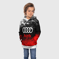 Толстовка-худи детская AUDI, цвет: 3D-белый — фото 2
