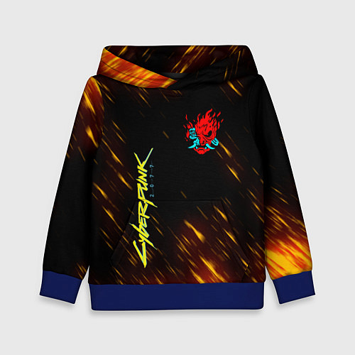 Детская толстовка CYBERPUNK 2077 / 3D-Синий – фото 1