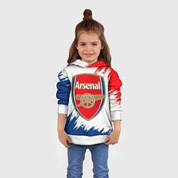 Толстовка-худи детская ARSENAL, цвет: 3D-белый — фото 2