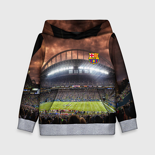 Детская толстовка FC BARCELONA / 3D-Меланж – фото 1