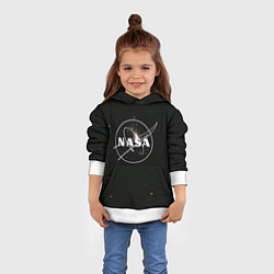 Толстовка-худи детская NASA l НАСА S, цвет: 3D-белый — фото 2