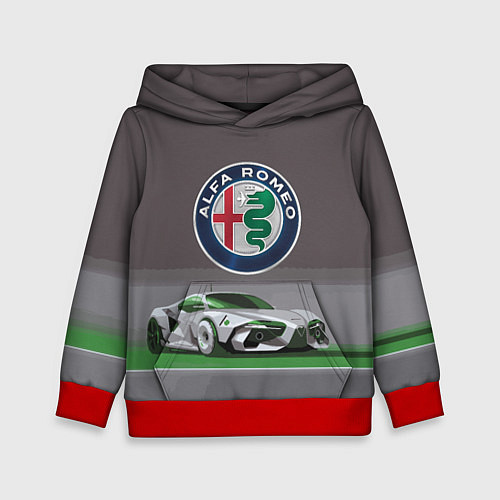 Детская толстовка Alfa Romeo motorsport / 3D-Красный – фото 1