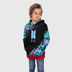 Толстовка-худи детская BTS, цвет: 3D-красный — фото 2