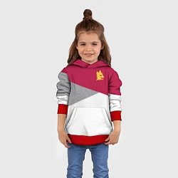 Толстовка-худи детская AS Roma Red Design 2122, цвет: 3D-красный — фото 2