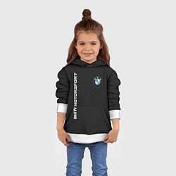 Толстовка-худи детская BMW, цвет: 3D-белый — фото 2