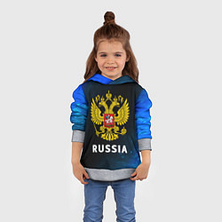 Толстовка-худи детская RUSSIA РОССИЯ, цвет: 3D-меланж — фото 2