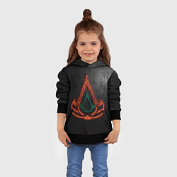 Толстовка-худи детская Assassins Creed Valhalla, цвет: 3D-черный — фото 2