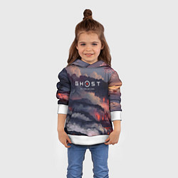 Толстовка-худи детская Ghost of Tsushima, цвет: 3D-белый — фото 2