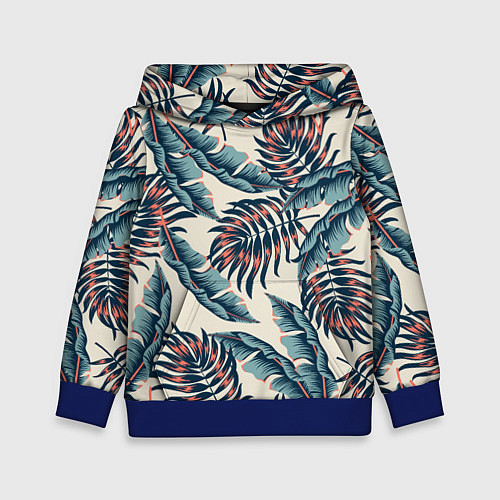 Детская толстовка Тихие тропики / 3D-Синий – фото 1