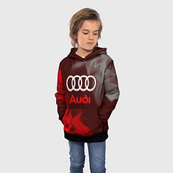 Толстовка-худи детская AUDI АУДИ, цвет: 3D-черный — фото 2