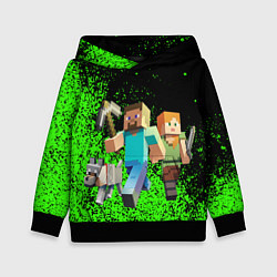Толстовка-худи детская Minecraft, цвет: 3D-черный