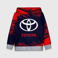 Толстовка-худи детская TOYOTA ТОЙОТА, цвет: 3D-меланж