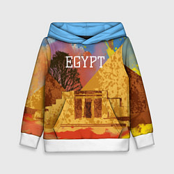 Толстовка-худи детская Египет Пирамида Хеопса, цвет: 3D-белый