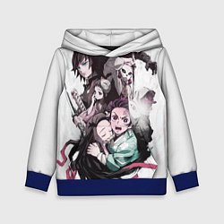 Толстовка-худи детская Убийца демонов, цвет: 3D-синий