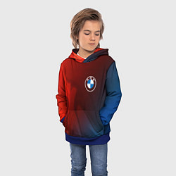 Толстовка-худи детская BMW БМВ, цвет: 3D-синий — фото 2