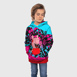 Толстовка-худи детская Roblox Piggy, цвет: 3D-красный — фото 2