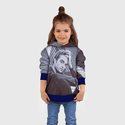 Толстовка-худи детская Роберт Паттинсон, цвет: 3D-синий — фото 2