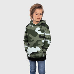 Толстовка-худи детская Camouflage 2, цвет: 3D-черный — фото 2