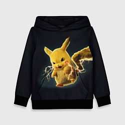 Толстовка-худи детская Pikachu Pika Pika, цвет: 3D-черный