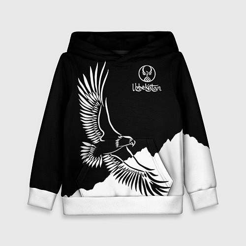 Детская толстовка Узбекистан / 3D-Белый – фото 1