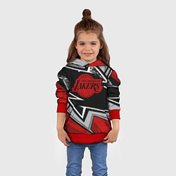 Толстовка-худи детская LA LAKERS RED, цвет: 3D-красный — фото 2