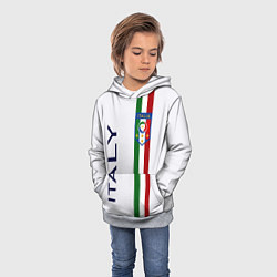 Толстовка-худи детская СБОРНАЯ ИТАЛИИ, цвет: 3D-меланж — фото 2