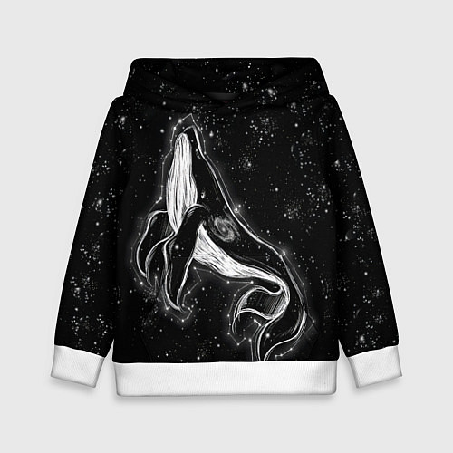 Детская толстовка Космический Кит / 3D-Белый – фото 1