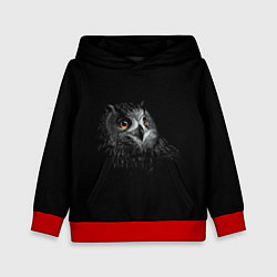 Толстовка-худи детская Сова, цвет: 3D-красный