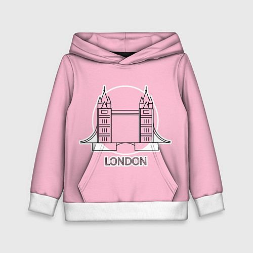 Детская толстовка Лондон London Tower bridge / 3D-Белый – фото 1