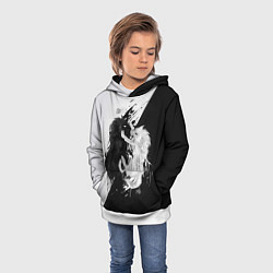 Толстовка-худи детская ИньЯнь, цвет: 3D-белый — фото 2