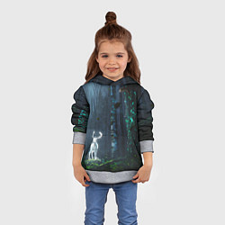 Толстовка-худи детская Олень, цвет: 3D-меланж — фото 2