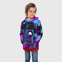 Толстовка-худи детская NEON AMONG US, цвет: 3D-красный — фото 2