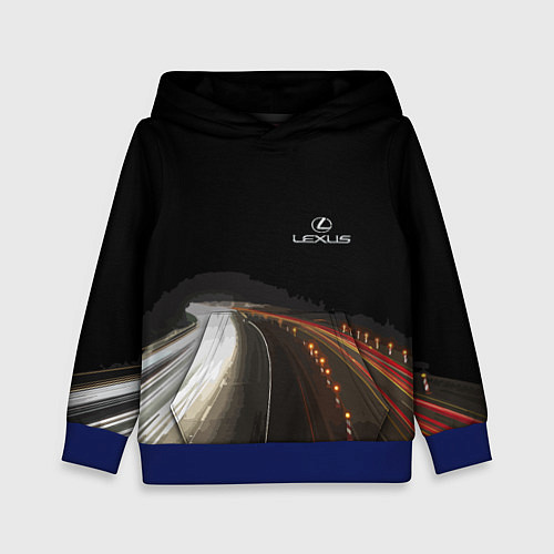 Детская толстовка Night route / 3D-Синий – фото 1