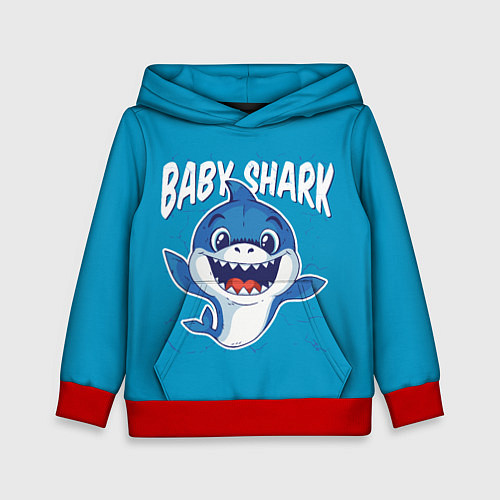 Детская толстовка Baby Shark / 3D-Красный – фото 1