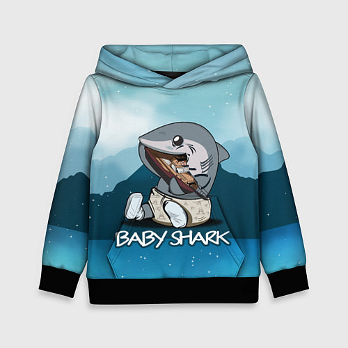 Детская толстовка Baby Shark / 3D-Черный – фото 1