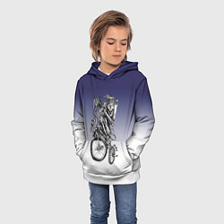 Толстовка-худи детская BMX, цвет: 3D-белый — фото 2