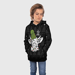 Толстовка-худи детская Be Merry and Bright, цвет: 3D-черный — фото 2