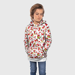 Толстовка-худи детская Дед Мороз, цвет: 3D-белый — фото 2