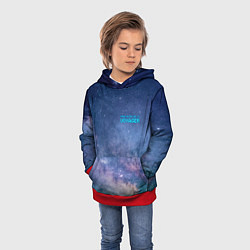 Толстовка-худи детская Услышь мой вой уже, это Voyager, цвет: 3D-красный — фото 2