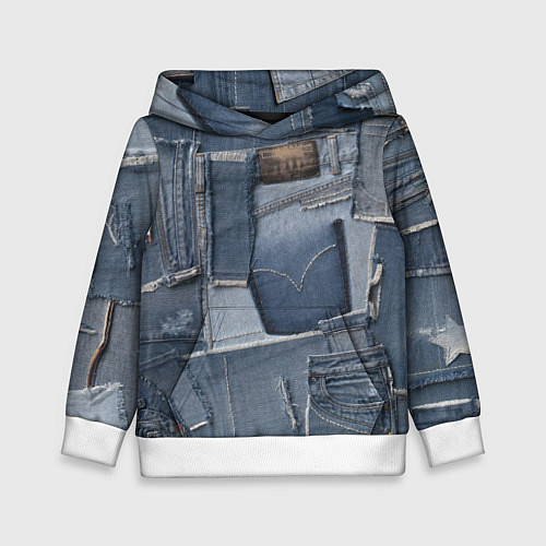 Детская толстовка Jeans life / 3D-Белый – фото 1